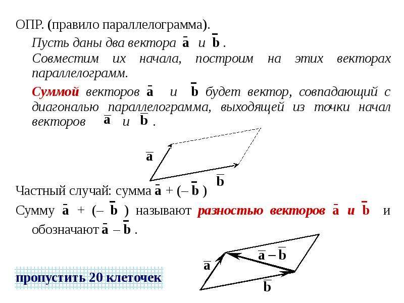 Даны два вектора