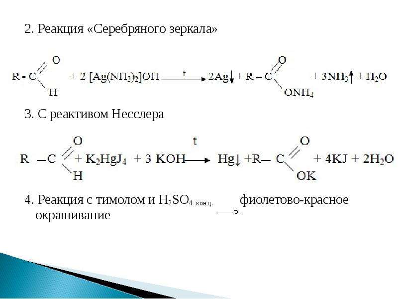 Реакции с серебром