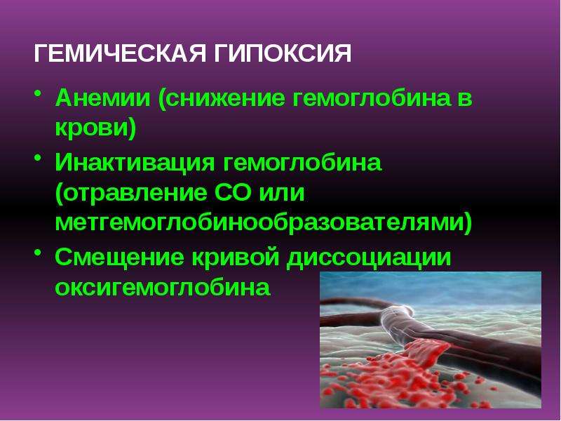 Гемическая гипоксия презентация