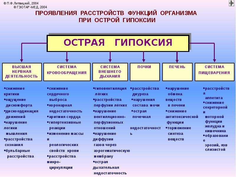 Уровень гипоксии. Продукты при гипоксии. Структурно функциональные изменения при гипоксии. Морфологические изменения при гипоксии. Типы гипоксии причины и механизмы ее развития таблица.