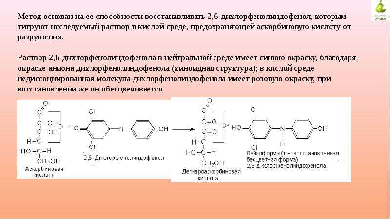 Аскорбиновая кислота количественное определение