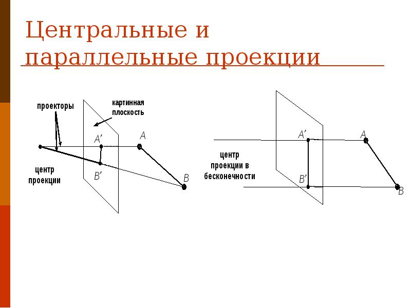 На какой проекции скорее всего линии