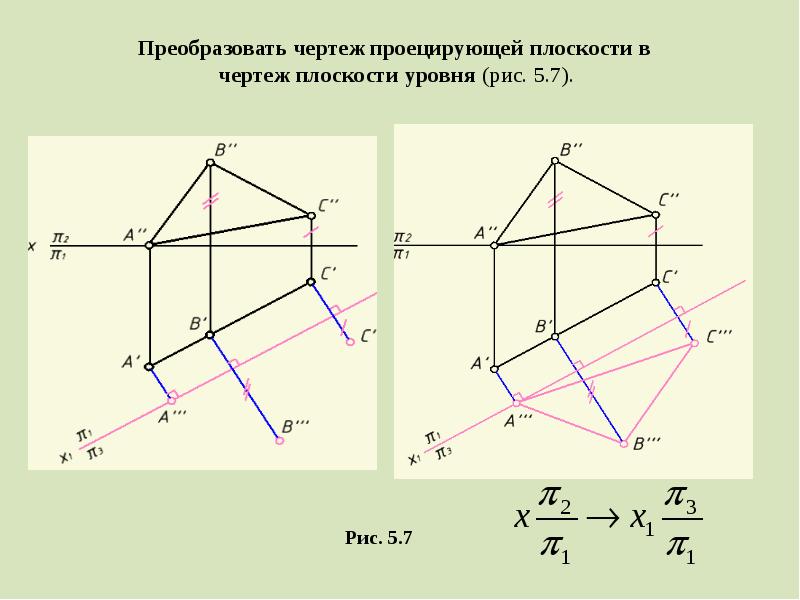 Преобразование чертежа начертательная геометрия