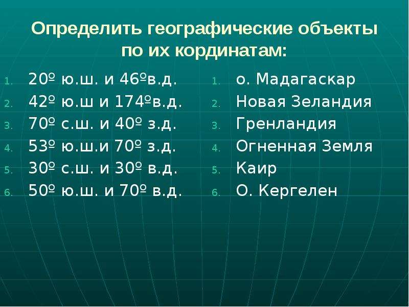 Географические координаты 6 класс география презентация