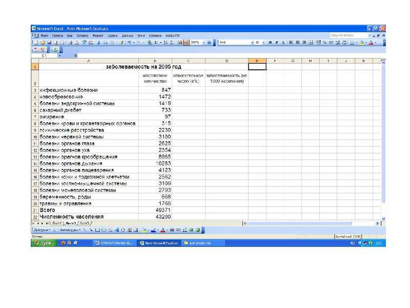 Электронные таблицы в медицинской статистике, слайд №19