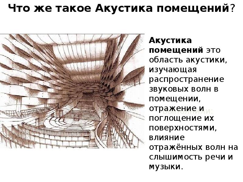 Архитектурная акустика презентация