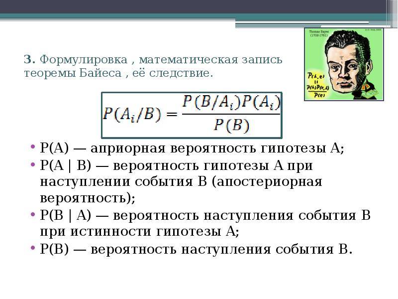 Теорема байеса для чайников