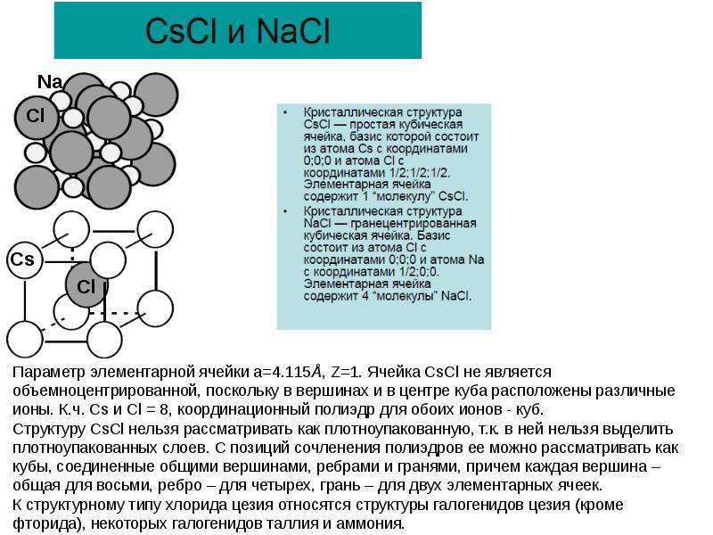Простые вещества nacl. Кристаллическая структура CSCL. Структурный Тип NACL И CSCL. Элементарная ячейка хлорида натрия. Структурный Тип NACL.
