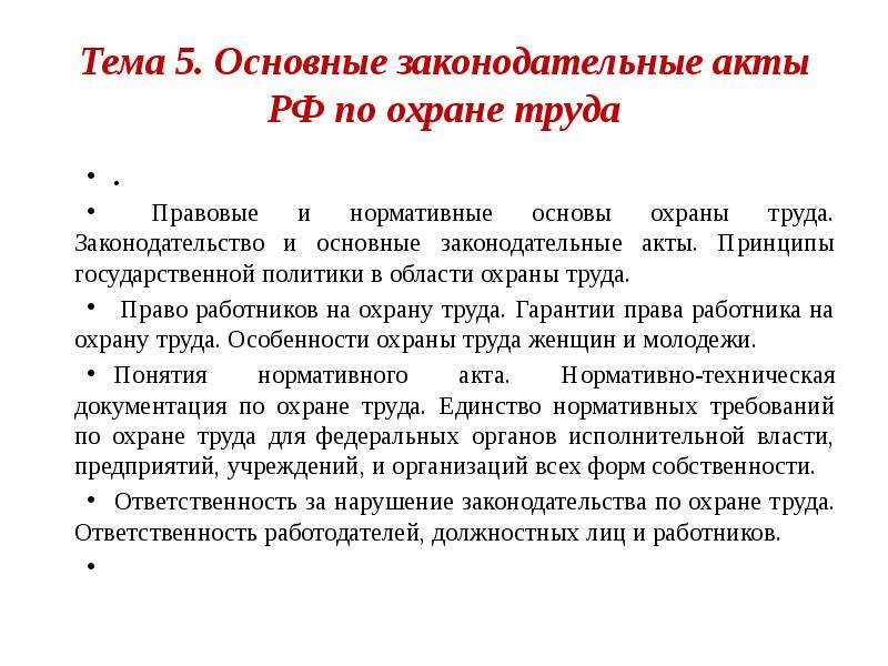 Реферат: Правовые особенности охраны труда молодежи