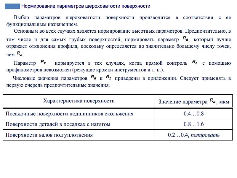 Характеристика поверхности. Нормирование шероховатости поверхности. Параметры нормирования шероховатости. Параметры поверхностей деталей. Нормирование шероховатости поверхности деталей.