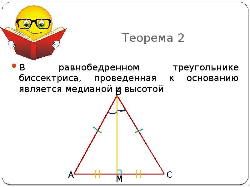 Любая биссектриса равнобедренного треугольника является