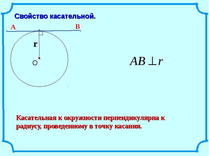 Презентация на тему касательная к окружности