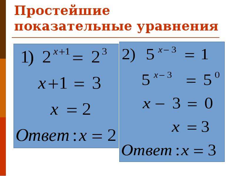 Простые уравнения. Как определить показательное уравнение. Показательные уравнения примеры. Показателтныемуравнения.