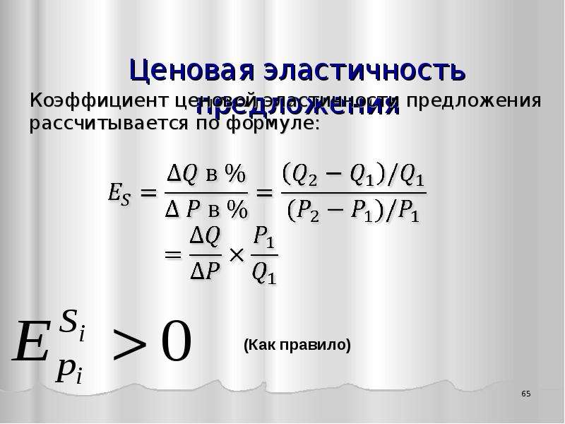 Ценовая эластичность спроса и предложения презентация