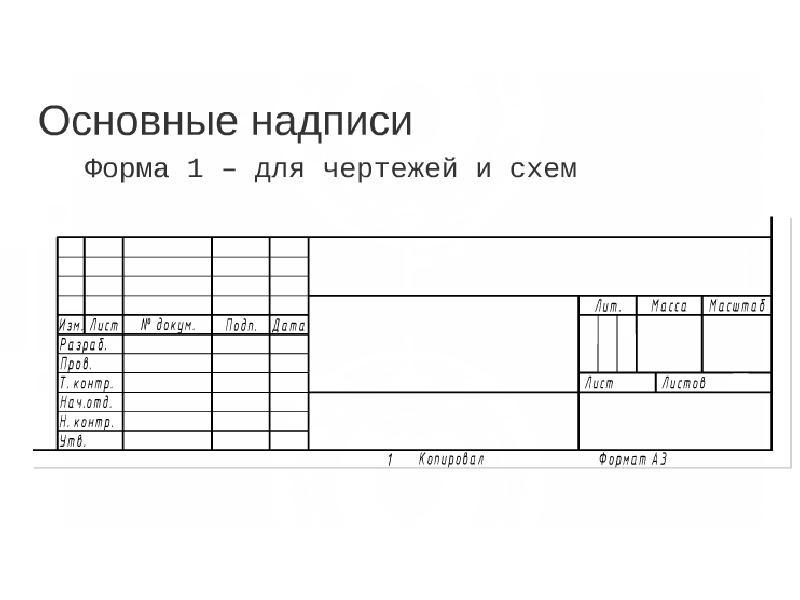 Как подписать чертеж по инженерной графике