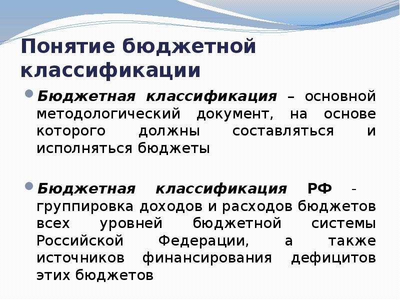 Презентация бюджетная классификация