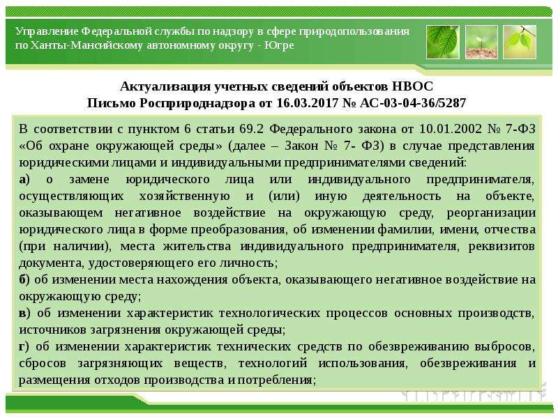 Заявка на актуализацию сведений об объекте нвос образец