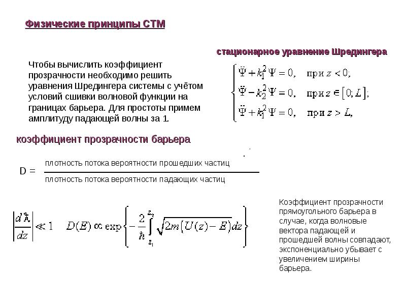 Коэффициент прозрачности потенциального барьера