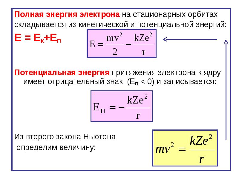 Изменение кинетической энергии электрона формула.