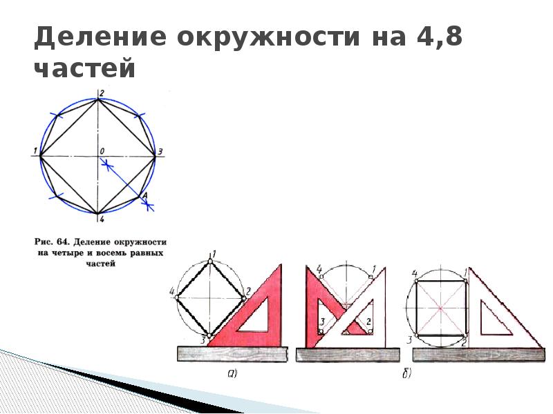 Геометрические построения контрольная работа 7 класс. Деление окружности на 4 и 8 частей. Деление окружности на 8 частей. Геометрические построения. Круг поделенный на 8 частей.