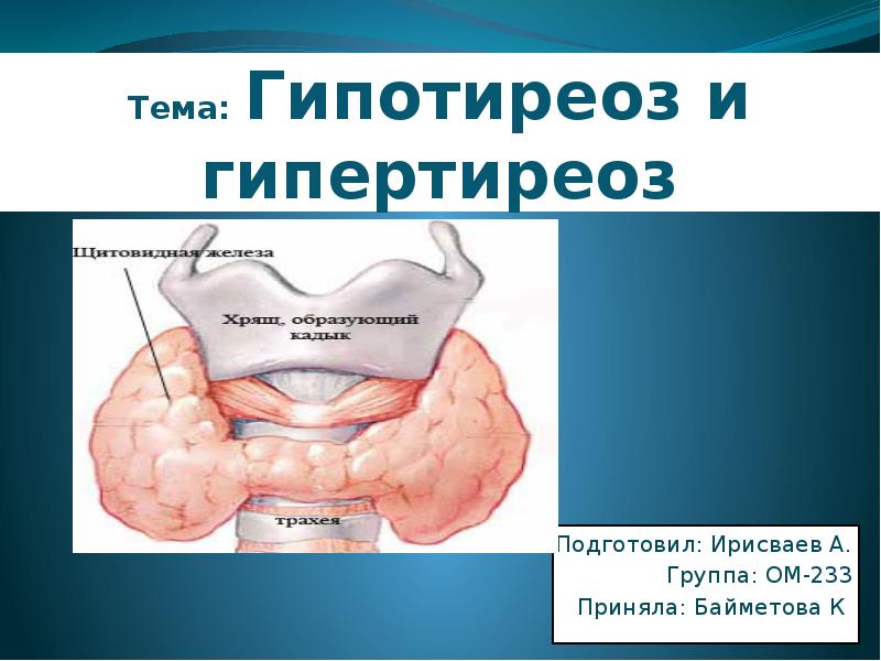 Гипертиреоз у детей презентация