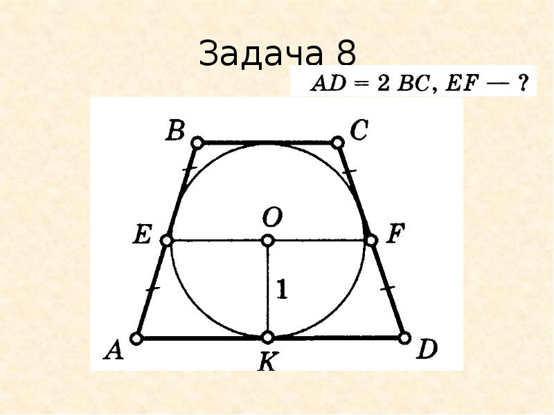 Задача 8 8 1 8. Замечательная линия трапеции. Средняя линия квадрата.