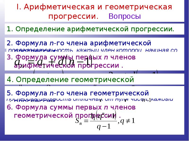 Бесконечная геометрическая прогрессия картинки