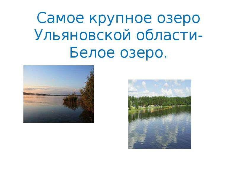 Водоемы ульяновской области проект