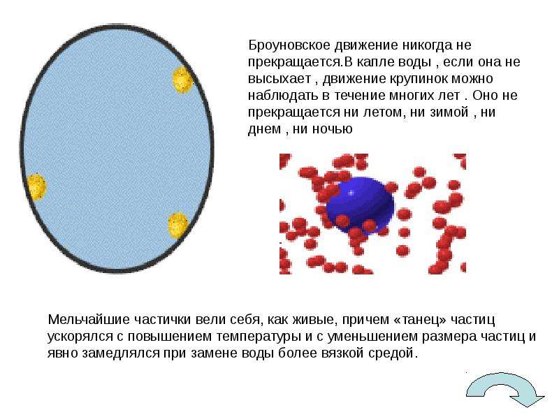 На какой картинке показано броуновское движение