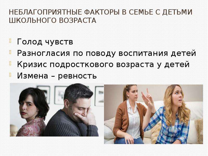 Семейные конфликты презентация