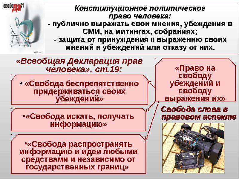 Свобода слова политическое право