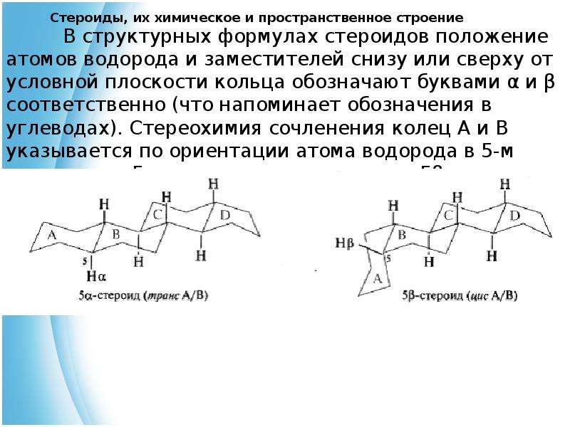 Презентация по химии стероиды