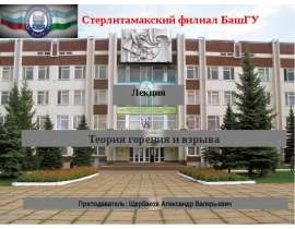 Теория горения и взрыва