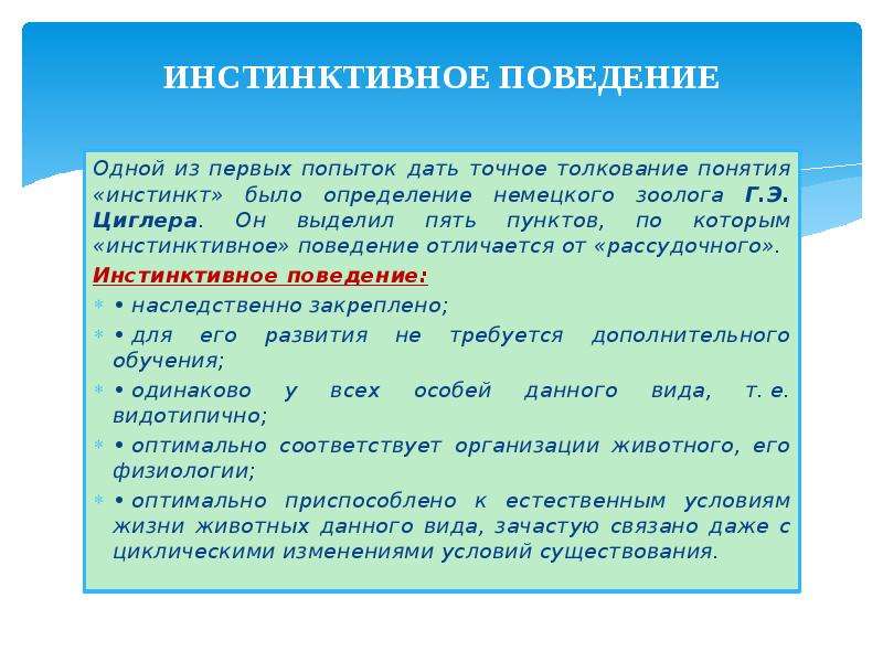 Сложное инстинктивное поведение