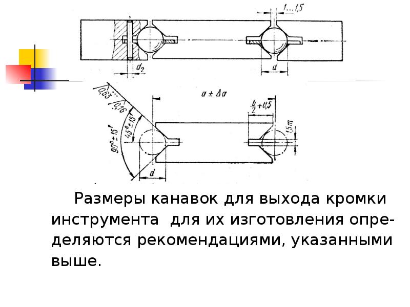 Выше указанное. Канавки для выхода инструментов Размеры. Канавки для выхода режущего инструмента. Размеры канавок для выхода. Направляющая прямолинейного движения.