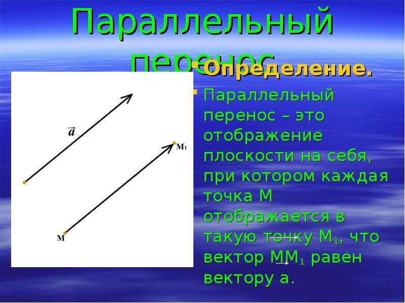 Параллельный перенос точки относительно прямой. Параллельный перенос отображение плоскости. Отображение плоскости на себя. Отображение плоскости на себя примеры. Параллельный перенос на вектор это отображение.