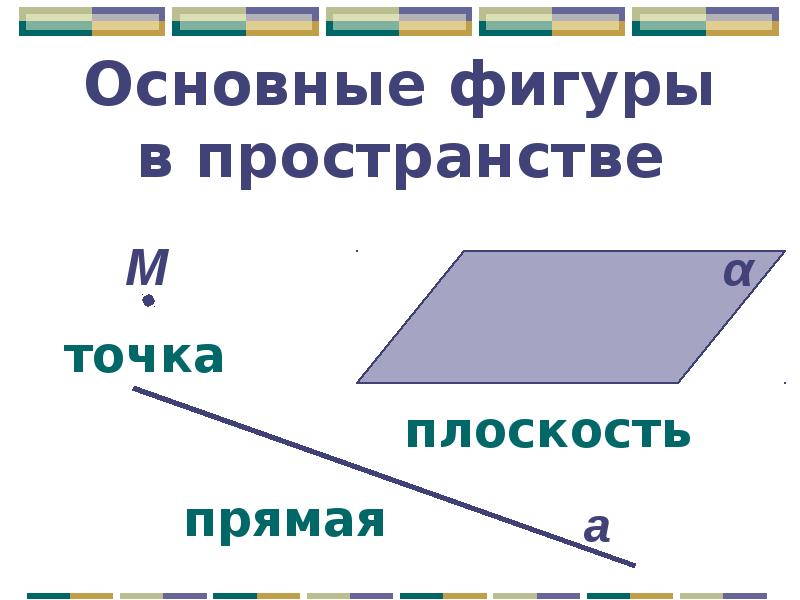 Стереометрия фигуры в пространстве