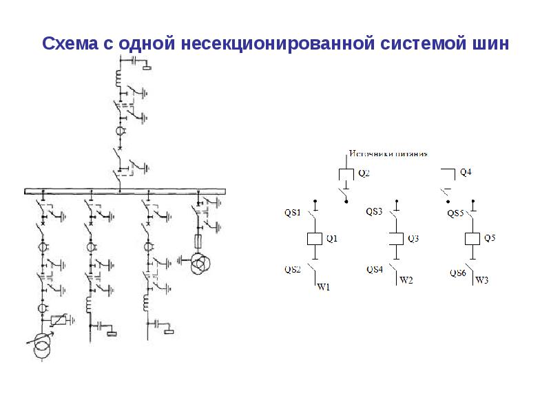 Схемы электрических соединений на стороне 6 10 кв