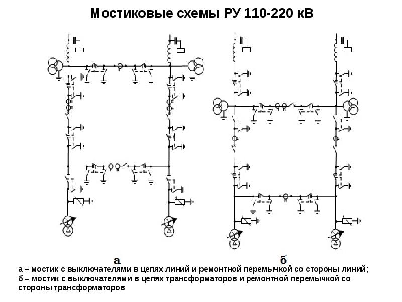 Схемы электрических соединений на стороне 35 кв и выше