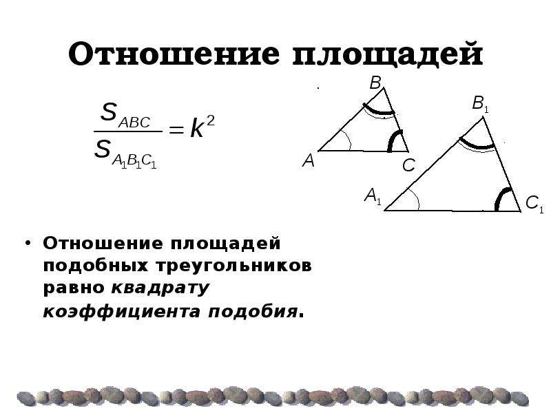 Подобие отношение площадей