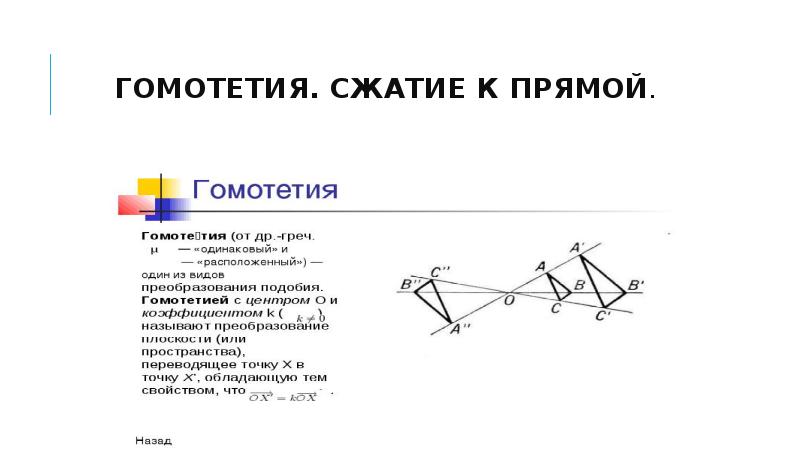 Параллельный перенос гомотетия