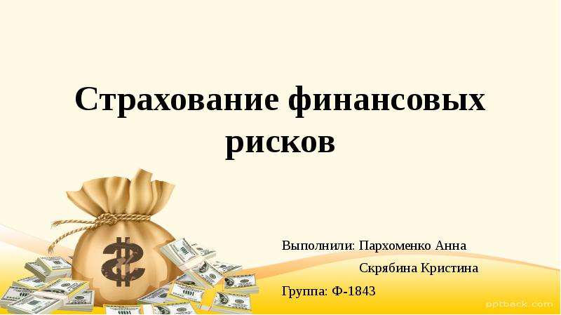 Страхование финансовых рисков презентация