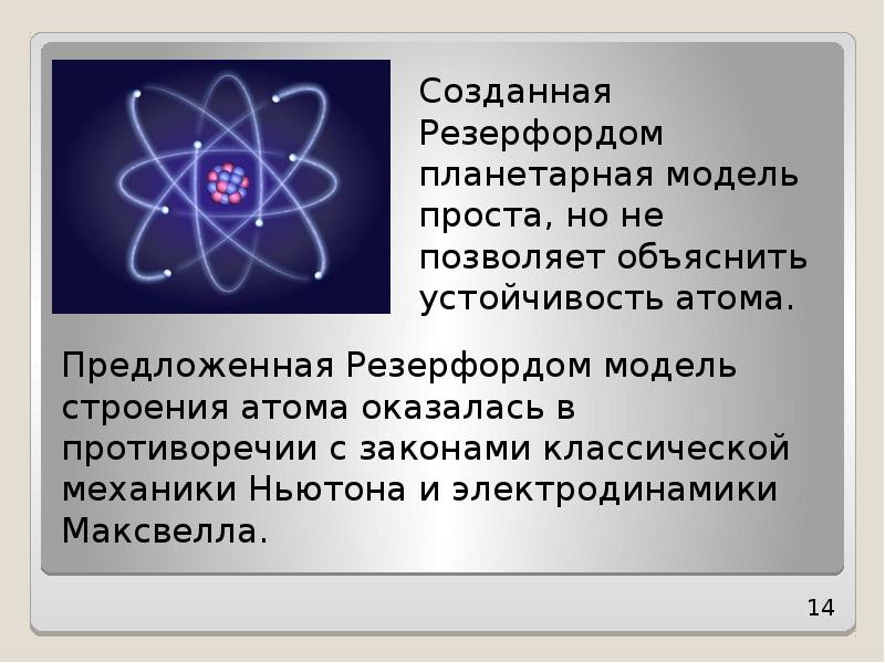 Презентация опыты резерфорда планетарная модель атома 9 класс