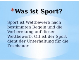 Was ist Sport?