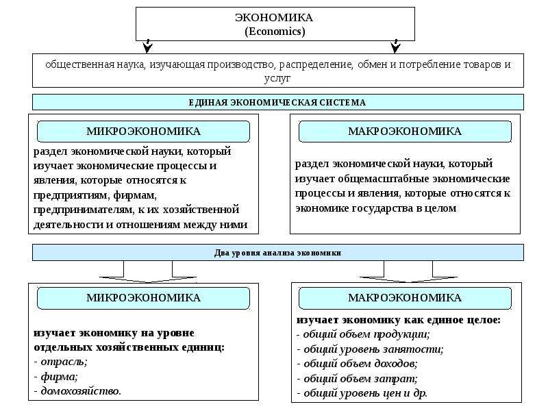 Экономика как наука как хозяйство план