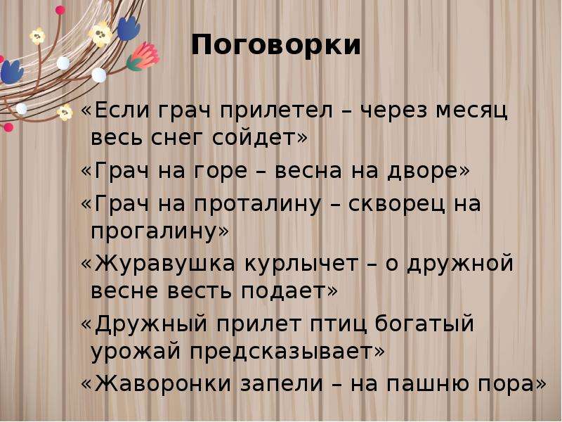 Поговорки о грачах