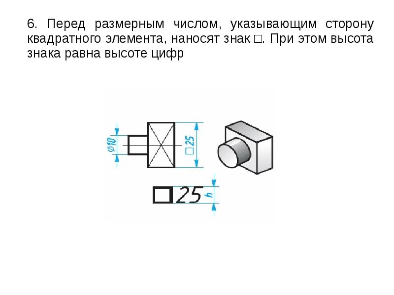 Что значит квадрат перед размером на чертеже