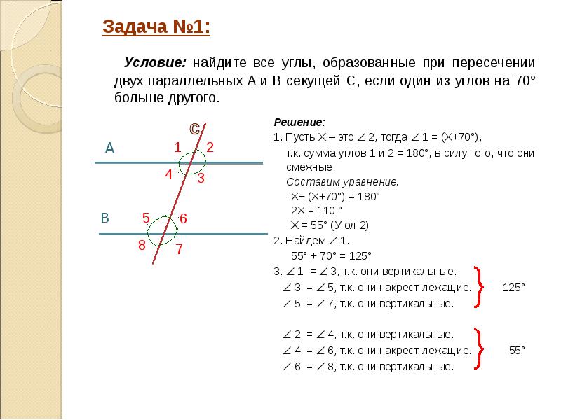 На рисунке а ii b c секущая тогда 1 2