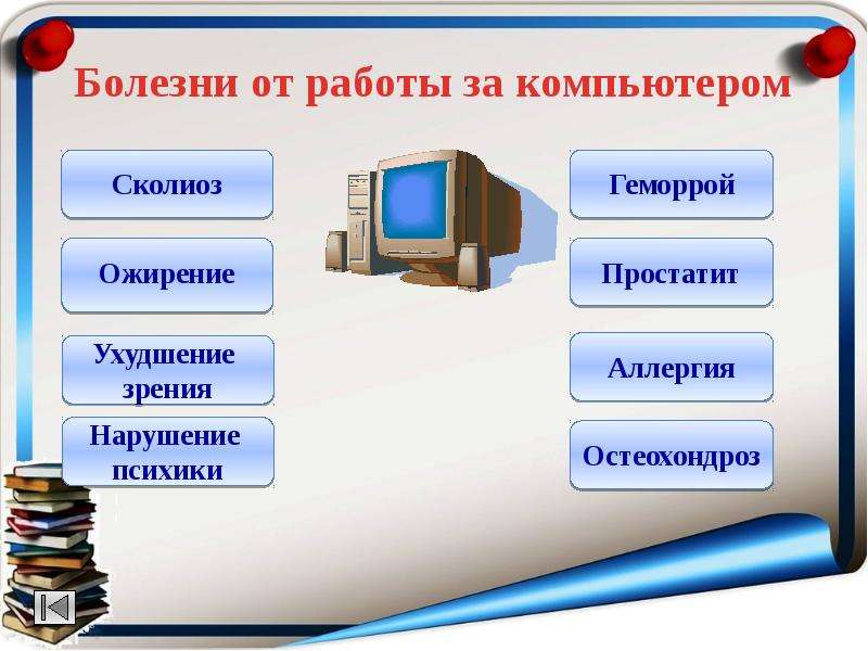 Проект влияние компьютера на здоровье человека 11 класс