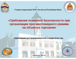 Требования пожарной безопасности при организации противопожарного режима на объектах торговли